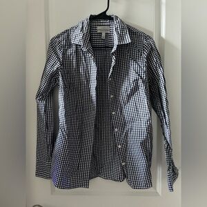 J. Crew Black and White Gingham Shirt